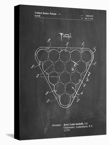 PP737-Chalkboard Billiard Ball Rack Patent Poster-Cole Borders-Premier Image Canvas