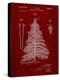 PP765-Burgundy Christmas Tree Poster-Cole Borders-Premier Image Canvas