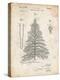 PP765-Vintage Parchment Christmas Tree Poster-Cole Borders-Premier Image Canvas