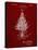 PP766-Burgundy Christmas Tree Poster-Cole Borders-Premier Image Canvas