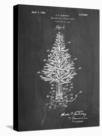 PP766-Chalkboard Christmas Tree Poster-Cole Borders-Premier Image Canvas