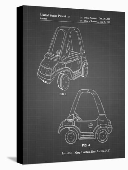 PP816-Black Grid Fisher Price Toy Car Patent Poster-Cole Borders-Premier Image Canvas