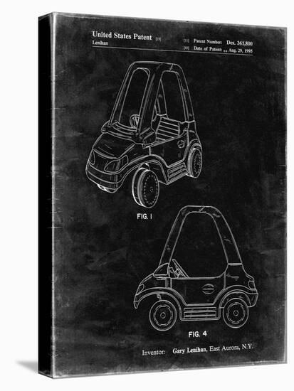 PP816-Black Grunge Fisher Price Toy Car Patent Poster-Cole Borders-Premier Image Canvas