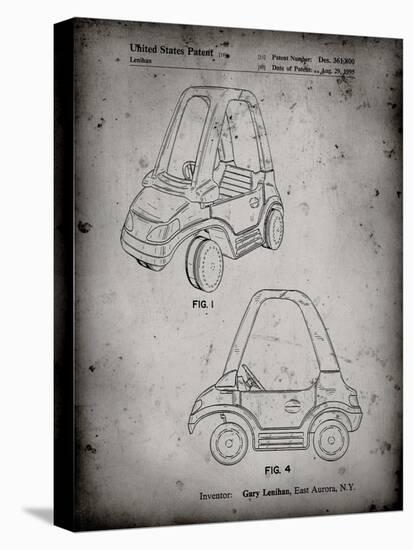 PP816-Faded Grey Fisher Price Toy Car Patent Poster-Cole Borders-Premier Image Canvas