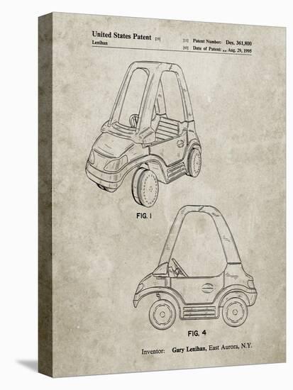 PP816-Sandstone Fisher Price Toy Car Patent Poster-Cole Borders-Premier Image Canvas