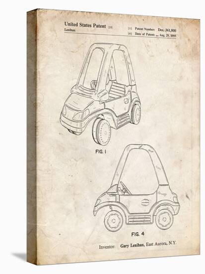 PP816-Vintage Parchment Fisher Price Toy Car Patent Poster-Cole Borders-Premier Image Canvas