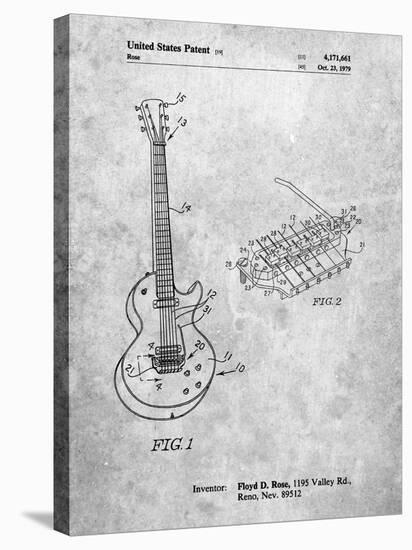 PP818-Slate Floyd Rose Guitar Tremolo Patent Poster-Cole Borders-Premier Image Canvas