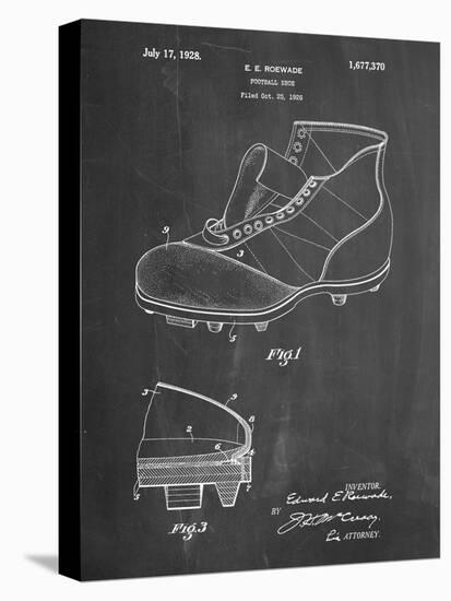 PP823-Chalkboard Football Cleat 1928 Patent Poster-Cole Borders-Premier Image Canvas