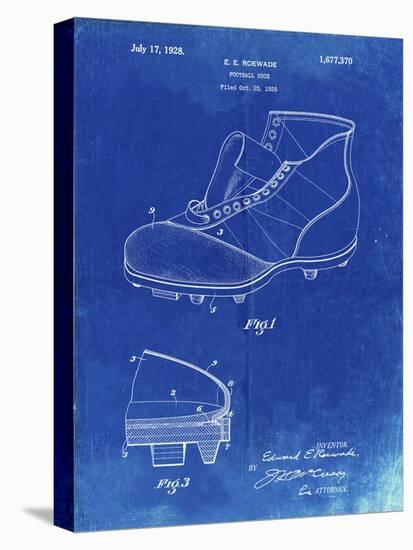 PP823-Faded Blueprint Football Cleat 1928 Patent Poster-Cole Borders-Premier Image Canvas