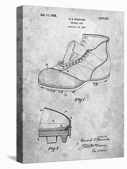 PP823-Slate Football Cleat 1928 Patent Poster-Cole Borders-Premier Image Canvas