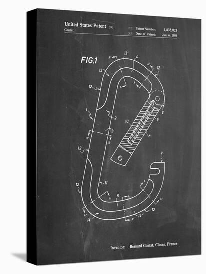 PP83-Chalkboard Oval Carabiner Patent Poster-Cole Borders-Premier Image Canvas