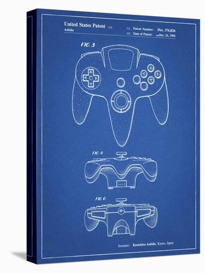 PP86-Blueprint Nintendo 64 Controller Patent Poster-Cole Borders-Premier Image Canvas