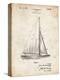 PP878-Vintage Parchment Herreshoff R 40' Gamecock Racing Sailboat Patent Poster-Cole Borders-Premier Image Canvas