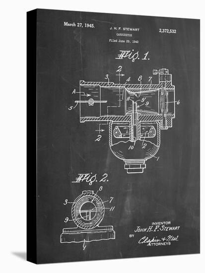 PP891-Chalkboard Indian Motorcycle Carburetor Patent Poster-Cole Borders-Premier Image Canvas