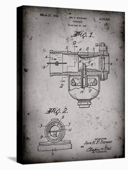 PP891-Faded Grey Indian Motorcycle Carburetor Patent Poster-Cole Borders-Premier Image Canvas