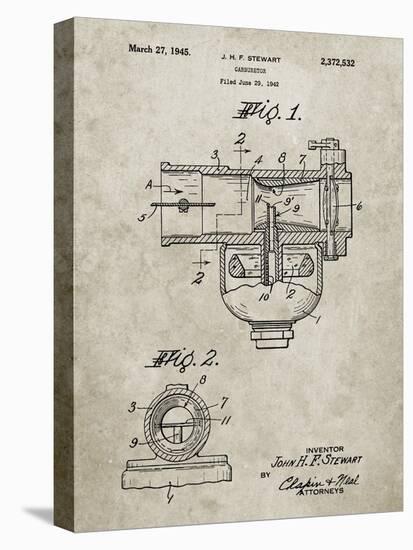 PP891-Sandstone Indian Motorcycle Carburetor Patent Poster-Cole Borders-Premier Image Canvas