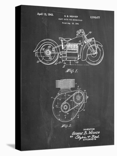 PP892-Chalkboard Indian Motorcycle Drive Shaft Patent Poster-Cole Borders-Premier Image Canvas