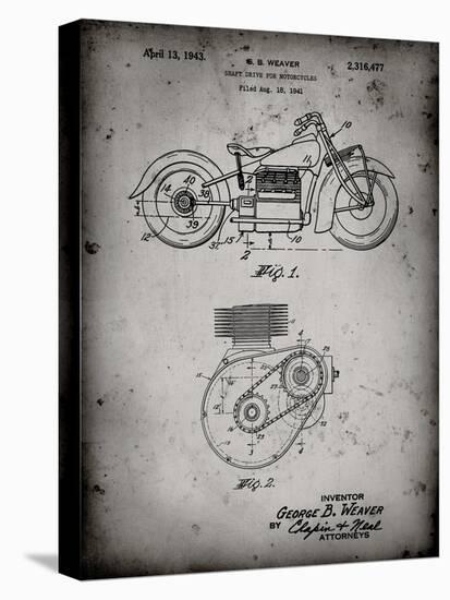 PP892-Faded Grey Indian Motorcycle Drive Shaft Patent Poster-Cole Borders-Premier Image Canvas