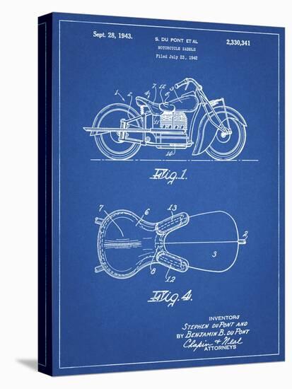 PP893-Blueprint Indian Motorcycle Saddle Patent Poster-Cole Borders-Premier Image Canvas