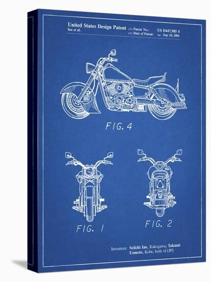 PP901-Blueprint Kawasaki Motorcycle Patent Poster-Cole Borders-Premier Image Canvas