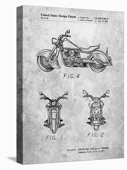 PP901-Slate Kawasaki Motorcycle Patent Poster-Cole Borders-Premier Image Canvas