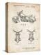 PP901-Vintage Parchment Kawasaki Motorcycle Patent Poster-Cole Borders-Premier Image Canvas