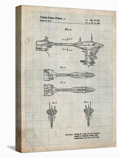 PP95-Antique Grid Parchment Star Wars Nebulon B Escort Frigate Poster-Cole Borders-Premier Image Canvas