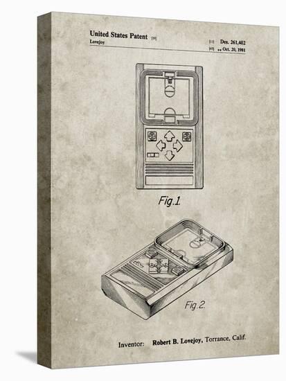 PP950-Sandstone Mattel Electronic Basketball Game Patent Poster-Cole Borders-Premier Image Canvas