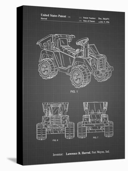 PP951-Black Grid Mattel Kids Dump Truck Patent Poster-Cole Borders-Premier Image Canvas