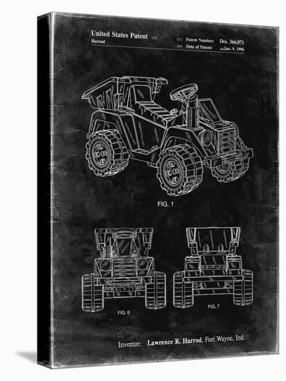 PP951-Black Grunge Mattel Kids Dump Truck Patent Poster-Cole Borders-Premier Image Canvas