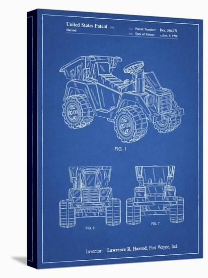 PP951-Blueprint Mattel Kids Dump Truck Patent Poster-Cole Borders-Premier Image Canvas