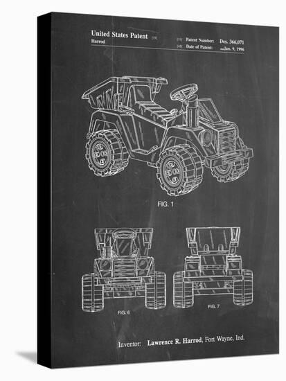 PP951-Chalkboard Mattel Kids Dump Truck Patent Poster-Cole Borders-Premier Image Canvas
