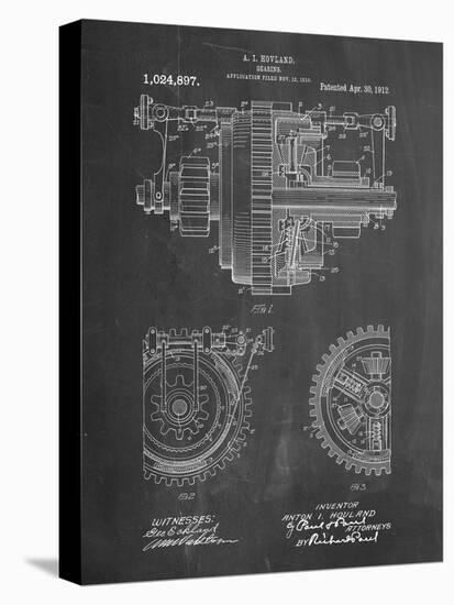 PP953-Chalkboard Mechanical Gearing 1912 Patent Poster-Cole Borders-Premier Image Canvas