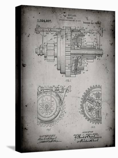 PP953-Faded Grey Mechanical Gearing 1912 Patent Poster-Cole Borders-Premier Image Canvas