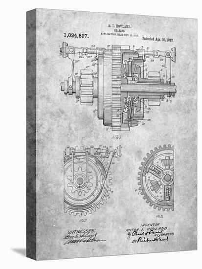 PP953-Slate Mechanical Gearing 1912 Patent Poster-Cole Borders-Premier Image Canvas
