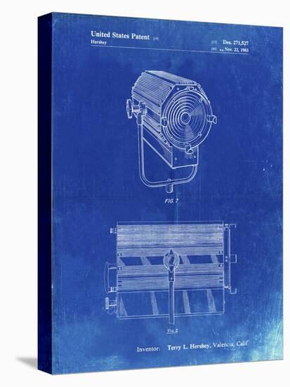 PP961-Faded Blueprint Mole-Richardson Film Light Patent Poster-Cole Borders-Premier Image Canvas