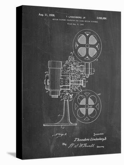 PP966-Chalkboard Movie Projector 1933 Patent Poster-Cole Borders-Premier Image Canvas