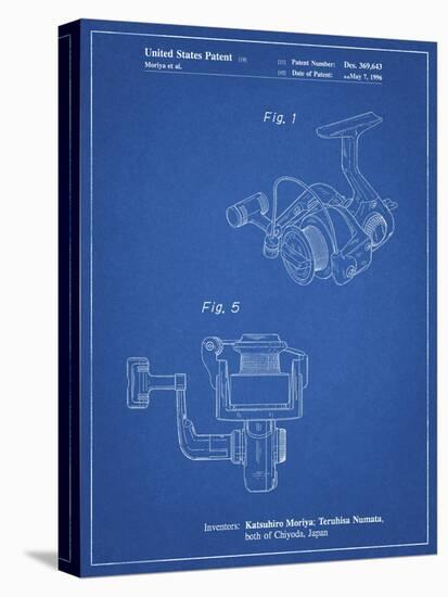 PP973-Blueprint Open Face Spinning Fishing Reel Patent Poster-Cole Borders-Premier Image Canvas