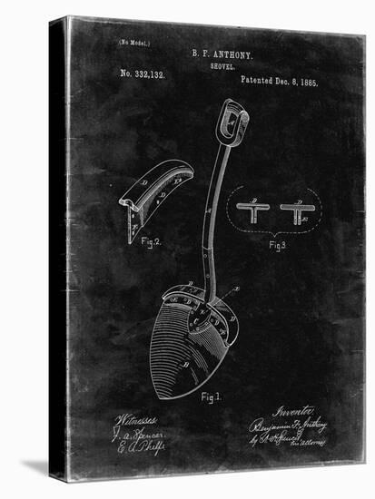 PP976-Black Grunge Original Shovel Patent 1885 Patent Poster-Cole Borders-Premier Image Canvas