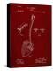 PP976-Burgundy Original Shovel Patent 1885 Patent Poster-Cole Borders-Premier Image Canvas