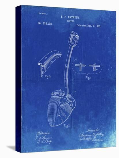 PP976-Faded Blueprint Original Shovel Patent 1885 Patent Poster-Cole Borders-Premier Image Canvas