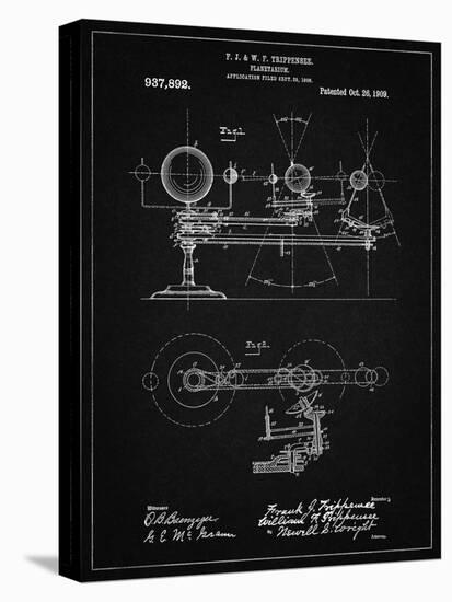 PP988-Vintage Black Planetarium 1909 Patent Poster-Cole Borders-Premier Image Canvas