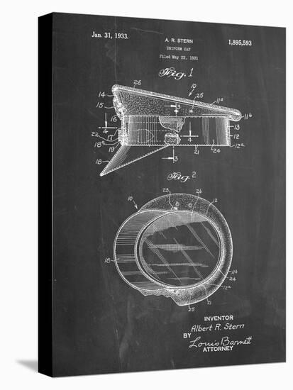 PP993-Chalkboard Police Hat 1933 Patent Poster-Cole Borders-Premier Image Canvas