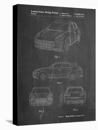 PP995-Chalkboard Porsche Cayenne Patent Poster-Cole Borders-Premier Image Canvas
