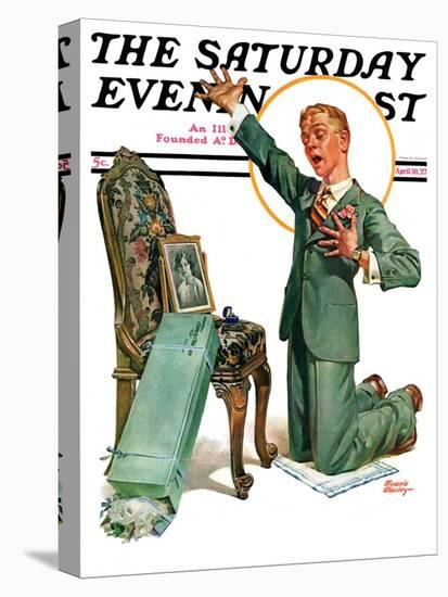 "Practice Proposal," Saturday Evening Post Cover, April 30, 1927-Frederic Stanley-Premier Image Canvas