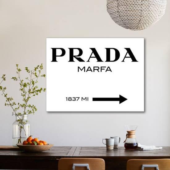 Prada Marfa Sign Stretched Canvas Print Elmgreen And Dragset Art Com