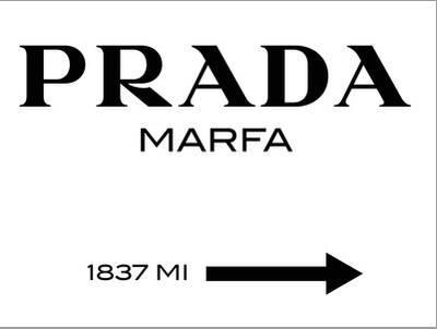 Prada Marfa Sign Stretched Canvas Print Elmgreen And Dragset Art Com