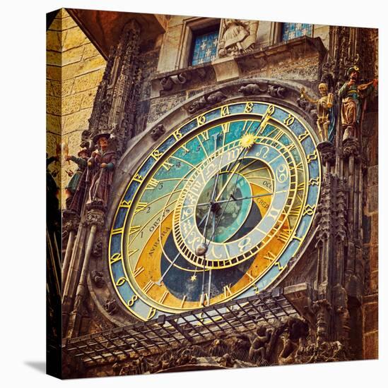 Prague Astronomical Clock . Instagram Filter Effect-scorpp-Premier Image Canvas