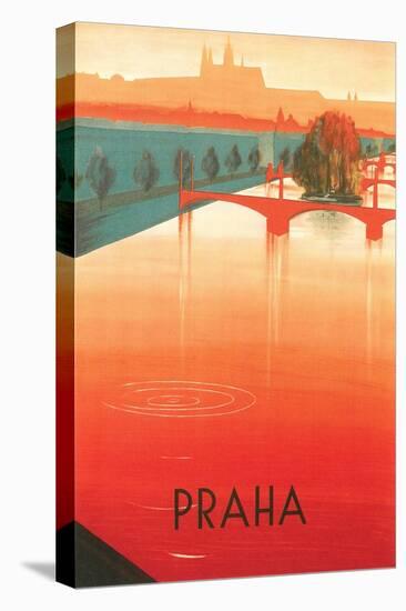 Prague Travel Poster-null-Stretched Canvas