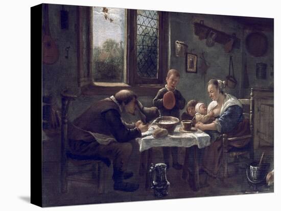 Prayer before Lunch-Jan Havicksz. Steen-Premier Image Canvas